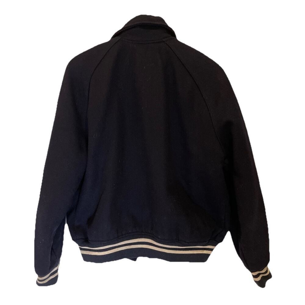 Vintage Felco Basketball Navy Wool Quilted Varsity Letterman Jacket Sz M/L - Picture 7 of 11
